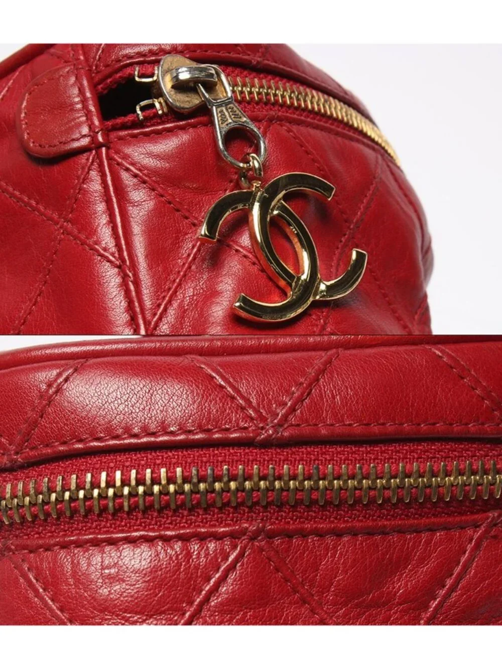 Chanel 2-Way Chain Shoulder Bag Crossbody Vanity Gold